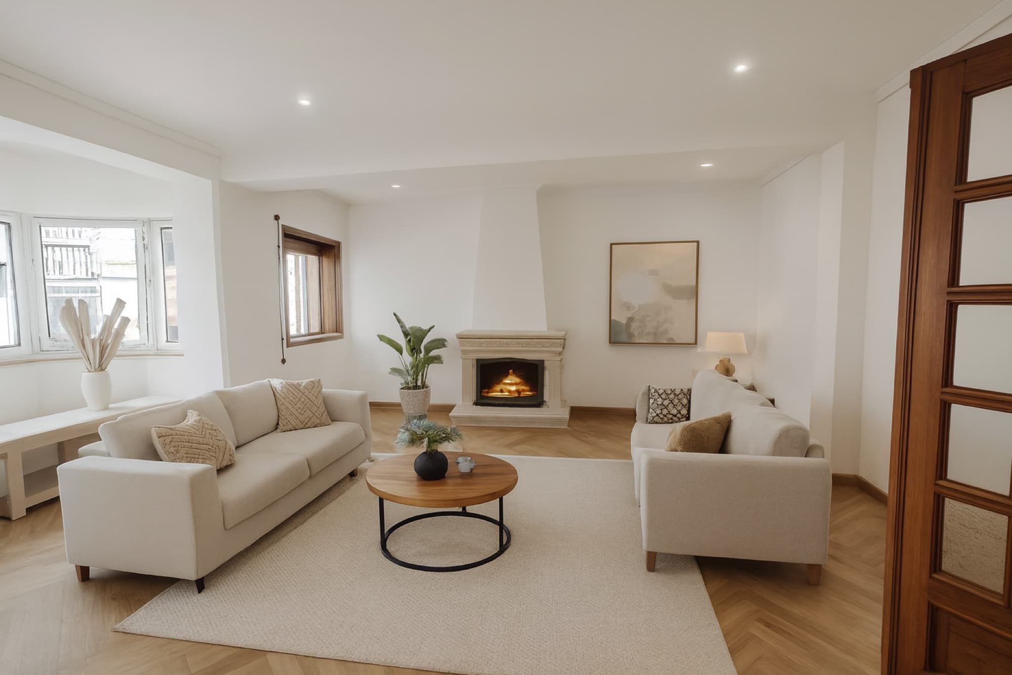 Living room renovation — after